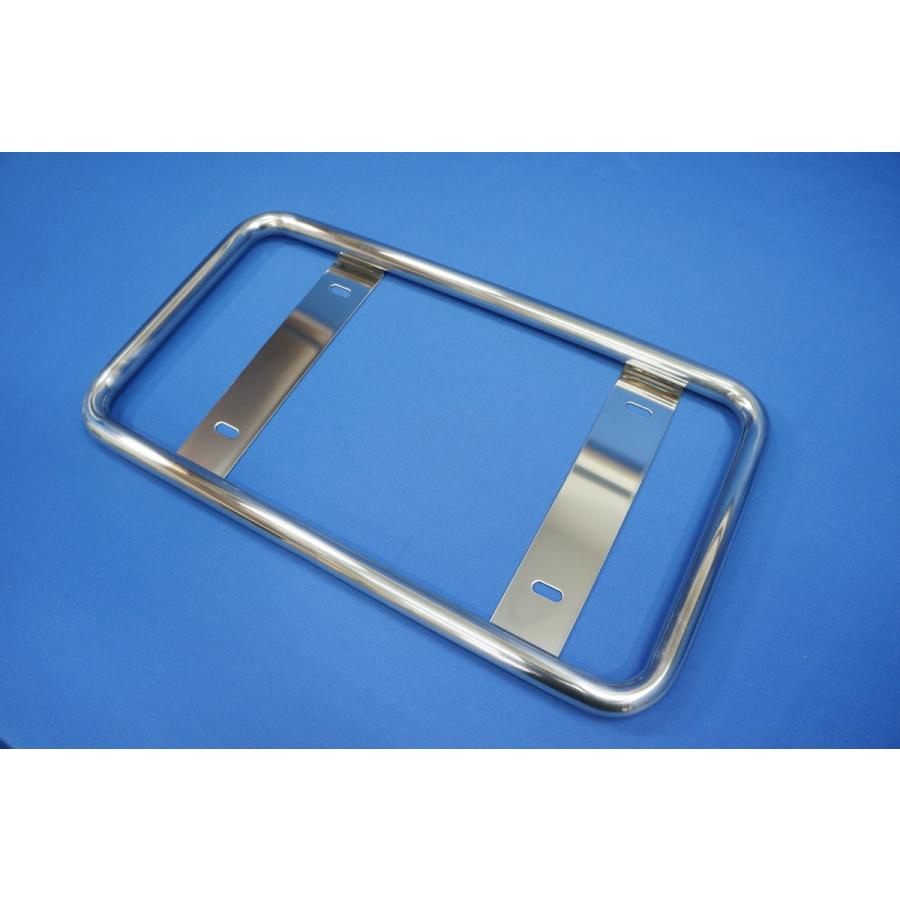 ジェットイノウエ 丸パイプ ナンバープレート枠 大型用 ステンレス