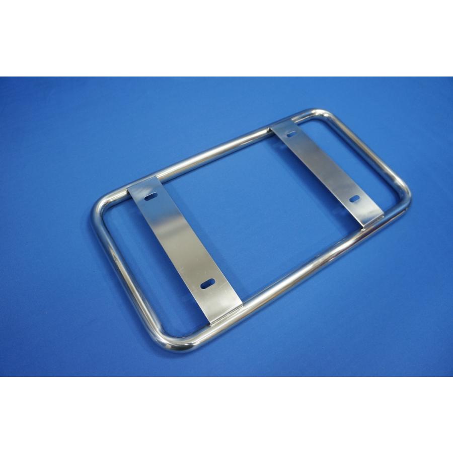 ジェットイノウエ 丸パイプ ナンバープレート枠 大型用 ステンレス
