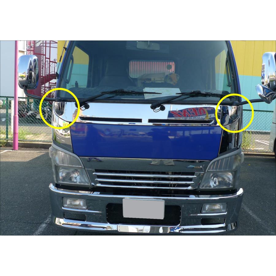デコトラジェネレーションキャンターミラーブラケット ジェットイノウエ 三菱ジェネレーションキャンター用 ミラーブラケット