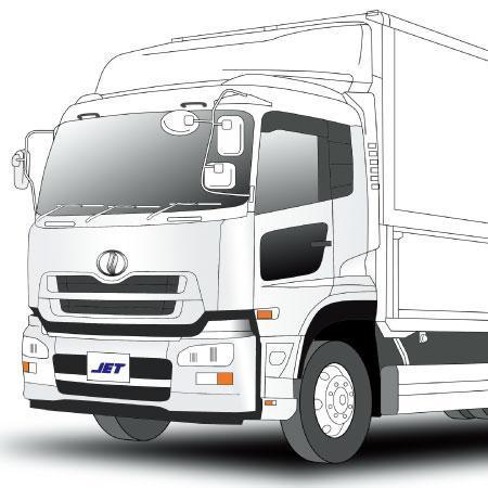 ジェットイノウエ UDクオン メッキドアガーニッシュ : トラック