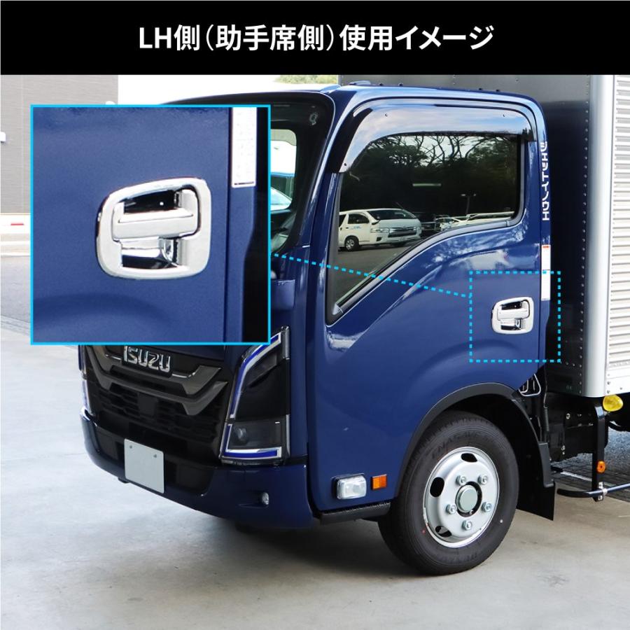 いすゞ（ISUZU） 23エルフ ミオ用 ドアハンドルガーニッシュ/メッキ