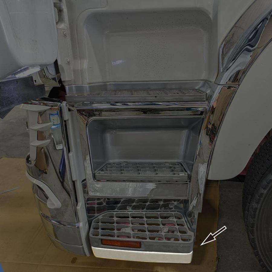 17スーパーグレート等バラさず簡単取付けワイパーパネル&コーナートップ鱗ステン 17スーパーグレート用 ステップロア左右セット : トラックショップ