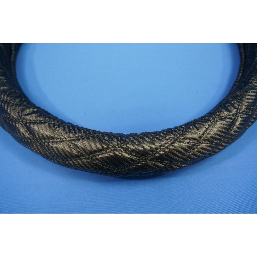 17スーパーグレート用 Wステッチハンドルカバー カーボンブラック/黒糸