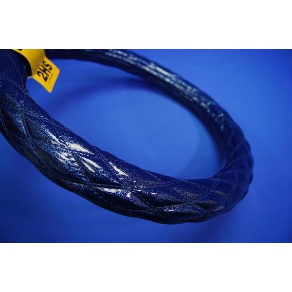 23エルフ用　Wステッチハンドルカバー　ブルーラメＷ糸