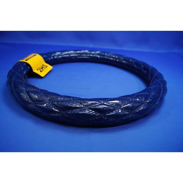 23エルフ用　Wステッチハンドルカバー　ブルーラメＷ糸