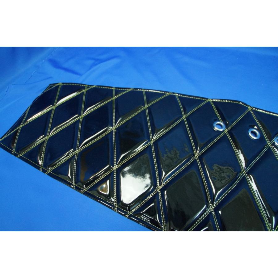 デュトロ標準／ワイド用リング付きダッシュマット ブラック黄色糸