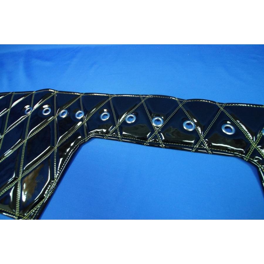 デュトロ標準／ワイド用リング付きダッシュマット ブラック黄色糸