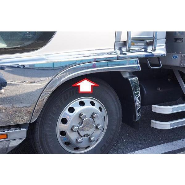 日野レンジャープロ用 メッキ オーバーフェンダー カバー 日野自動車 日野レンジャープロ用 メッキ オーバーフェンダー