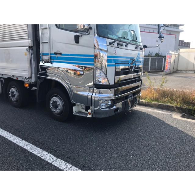 日野 グランド プロフィア メッキ オーバー フェンダー カバー