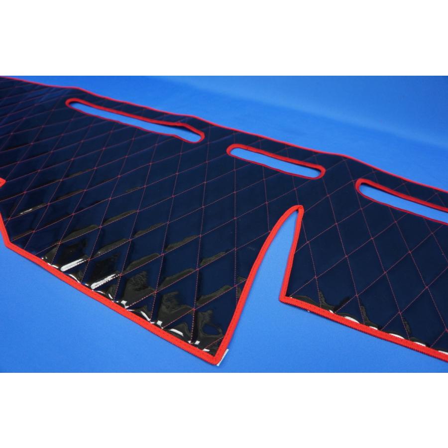 トラック用ダッシュマット/NEWエルフ用 いすゞNEWエルフ用 ダッシュマット ブラック赤糸 : トラック