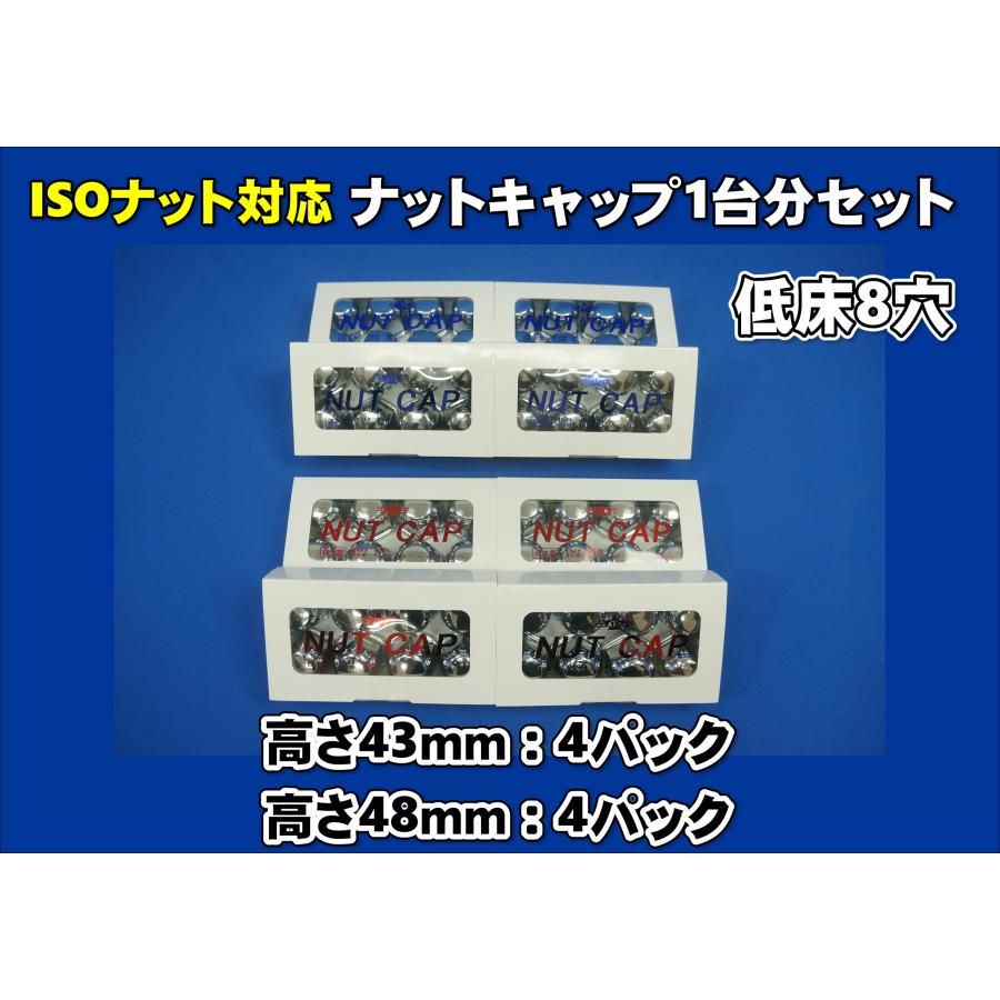グランドプロフィア低床8穴ナットキャップ1台セット高さF43R48mm