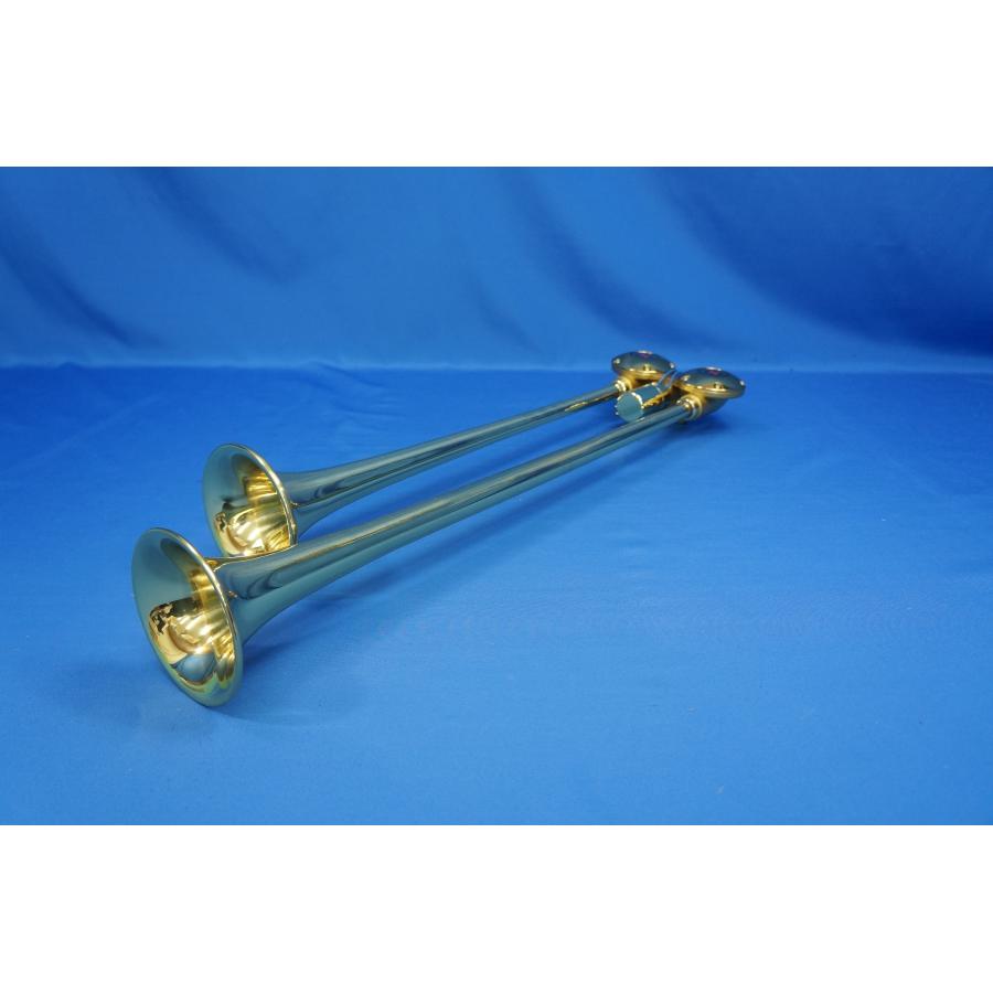 ニッケン真鍮ロングヤンキーホーン 日本ボデーパーツ工業 ニッケンバトルスーパーロングヤンキーホーン