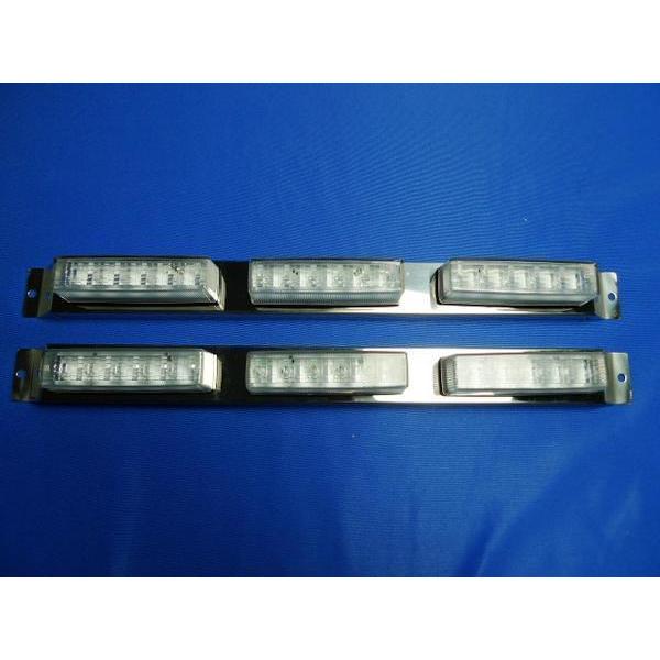 3連LED車高灯　アンバー YAC（ヤック） YAC LED車高灯3連ステセット2本組 流星Re6 アンバー