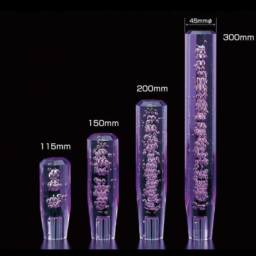 ジェットイノウエ クリスタル泡 シフトノブ 115mm パープル