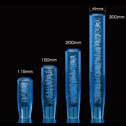ジェットイノウエ クリスタル泡 シフトノブ 200mm ブルー : トラック