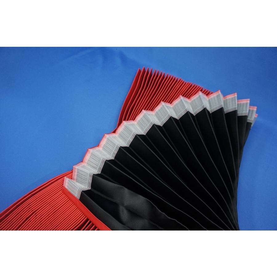 遮光性サテン生地 ダブルフェイス 仮眠カーテン レッド 朱色