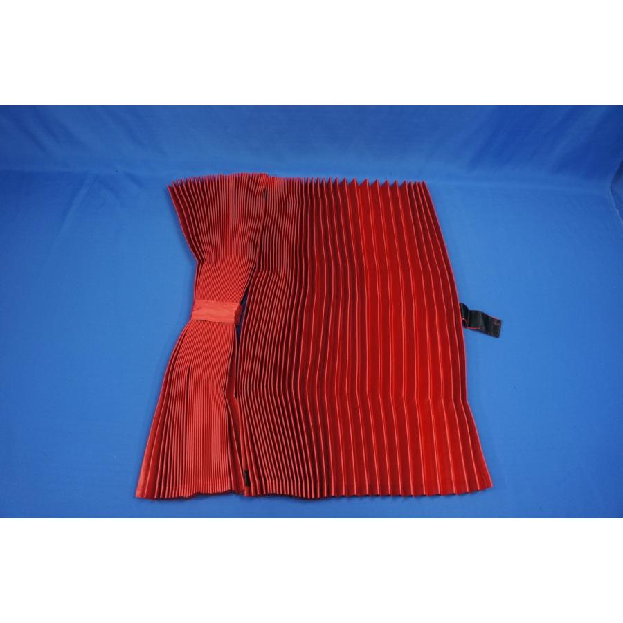 遮光性サテン生地 ダブルフェイス 仮眠カーテン レッド 朱色