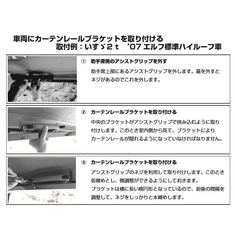 エルフ用　カーテンブラケット・カーテンセット 07エルフ用 サイドカーテン用ブラケットセット : トラック