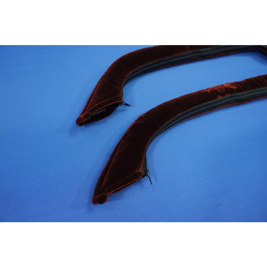 スーパーグレート用 ドアハンドルカバー モケットフラワー ブラウン