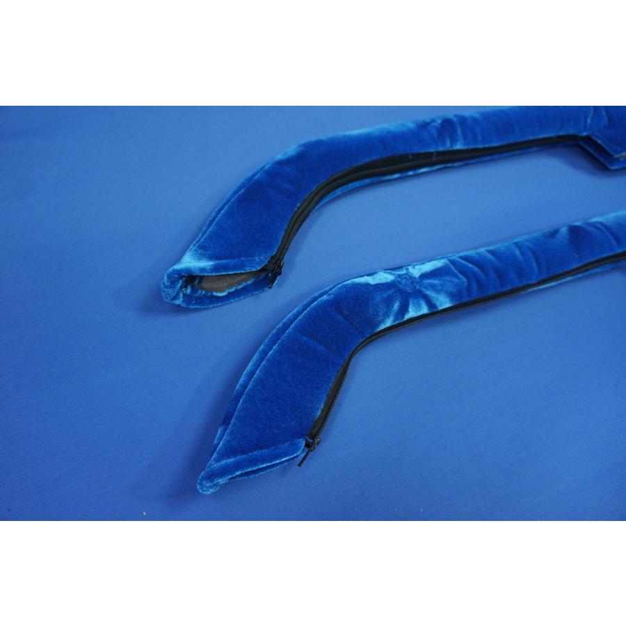 17スーパーグレート用 ドアハンドルカバー モケットフラワー ブルー