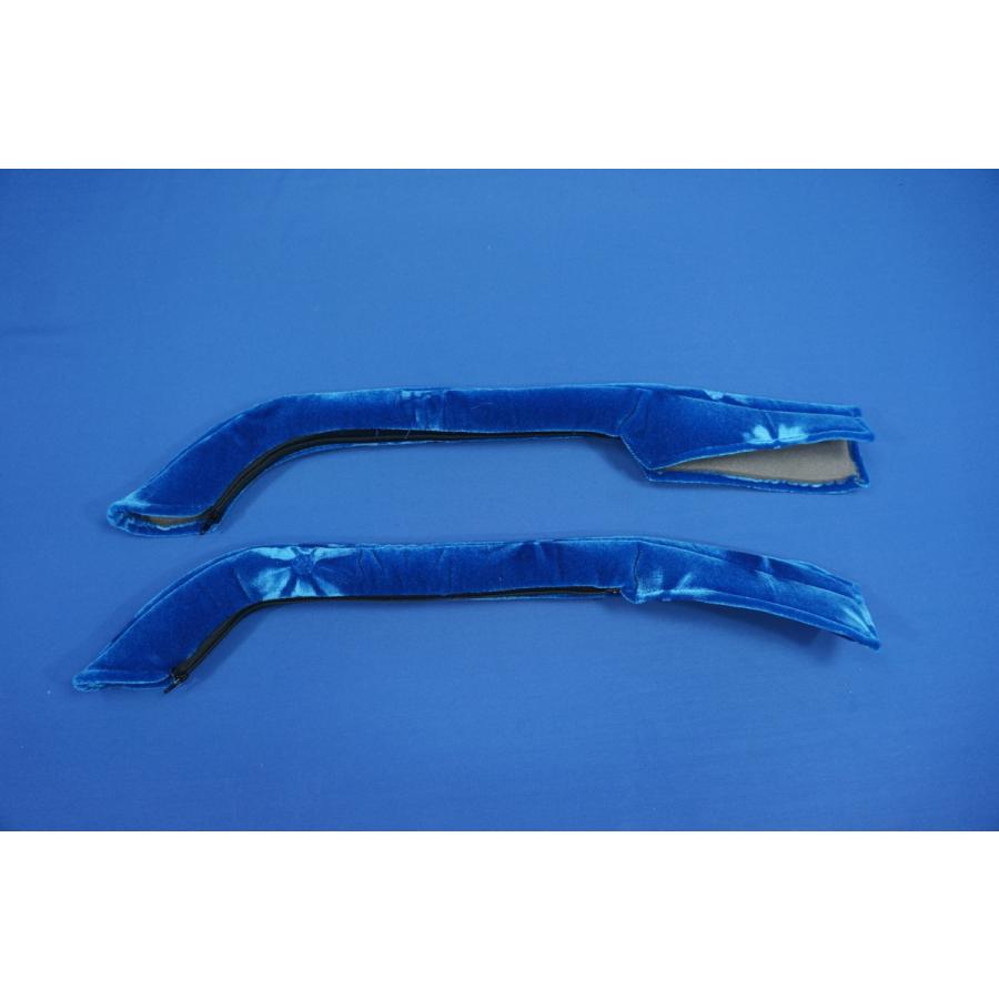 17スーパーグレート用 ドアハンドルカバー モケットフラワー ブルー