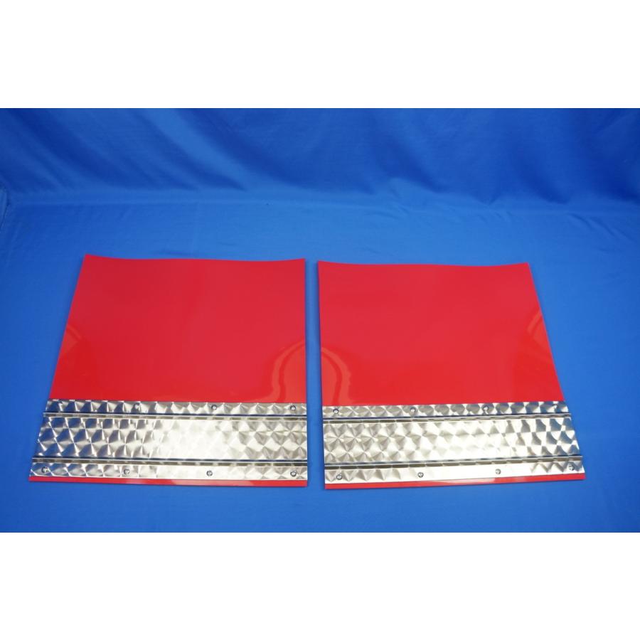 日本ボデーパーツ工業 EVA 泥除け レッド 2mm ウロコ ステンセット