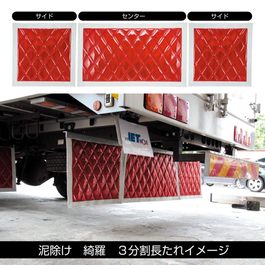 ジェットイノウエ 泥除け綺羅 キラ 大型用3分割セット レッド