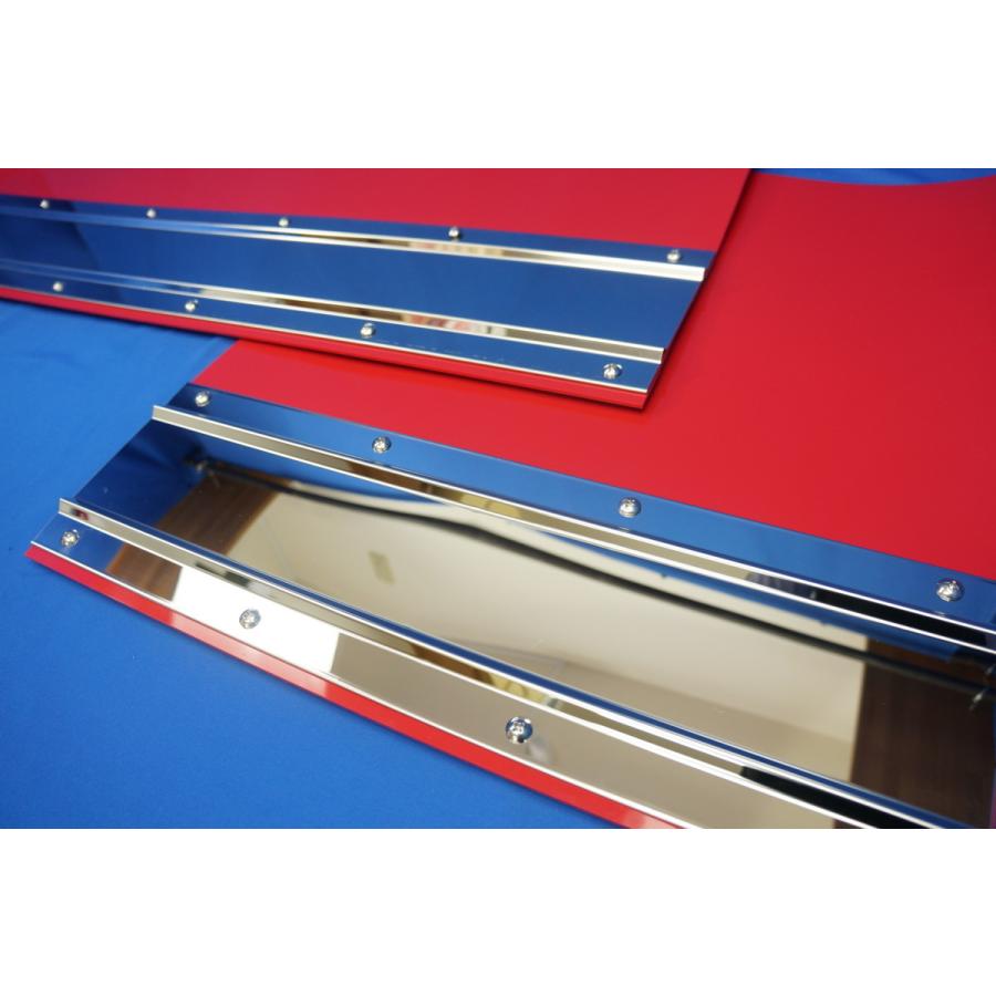 4tワイド用 2190mm 3分割EVA レッド 3mm 泥除け 鏡面 ステンセット