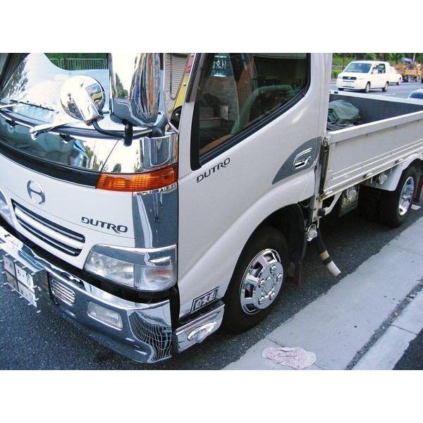 日野自動車 エアループデュトロ用 鏡面ドアガーニッシュ : トラック  