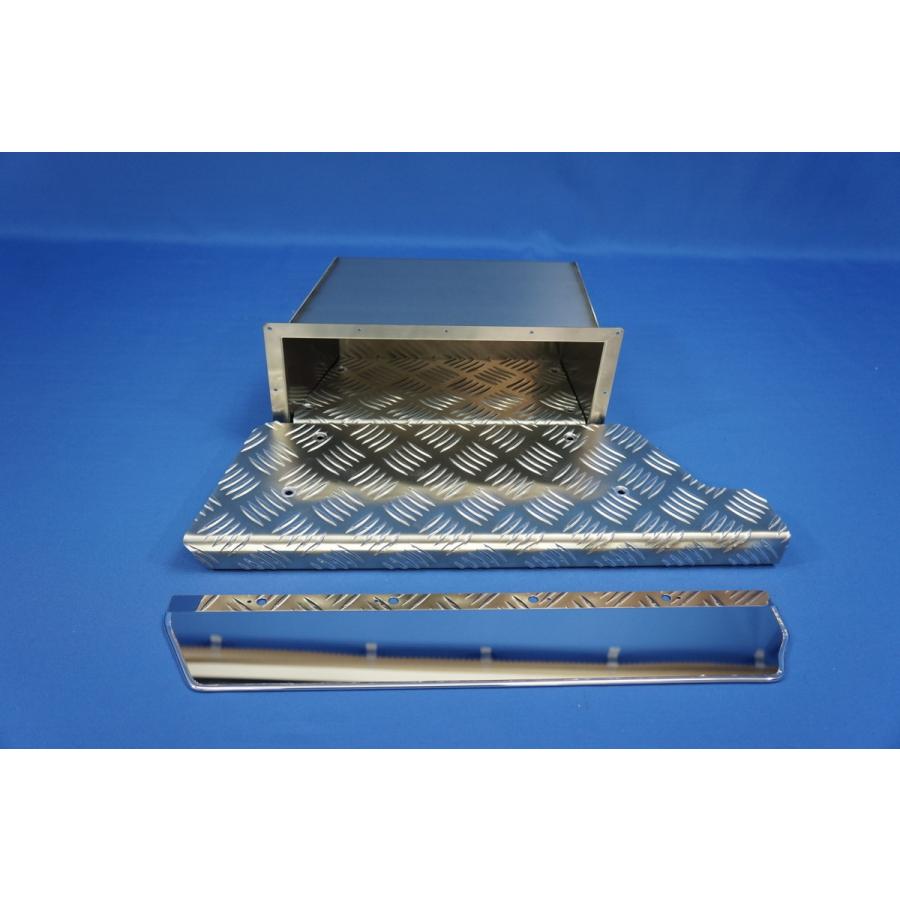 07スーパーグレート等　シューズボックス　鏡面ステンレス 送料無料】三菱ふそう スーパーグレート ステンレス シューズ