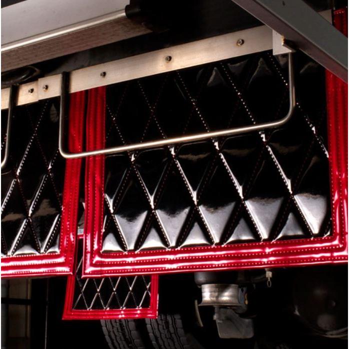 トラック 雅 月光 泥除け 横600mm×縦400mm イエロー/ブラック 2枚