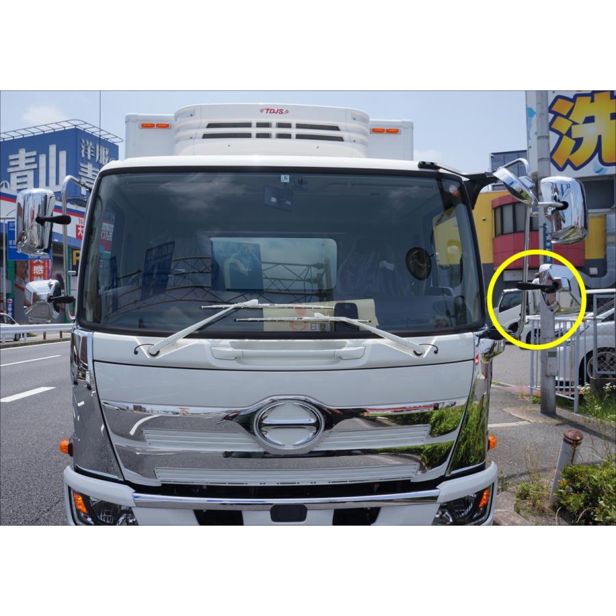 日野自動車 17レンジャー用 純正サイドアンダーミラー 取り付け