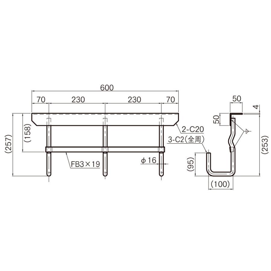 トラック用チェーン掛け 日本ボデーパーツ工業 2t〜大型用 タイヤチェーン掛け 3連用