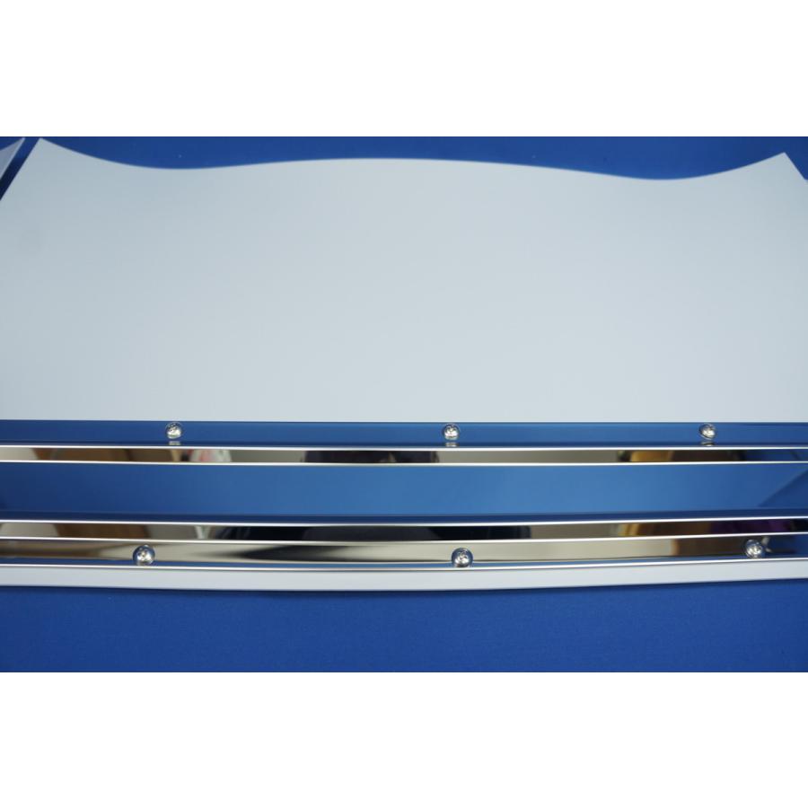 4t ワイド用 2190mm 3分割EVA ホワイト2mm 泥除け 鏡面ステンセット