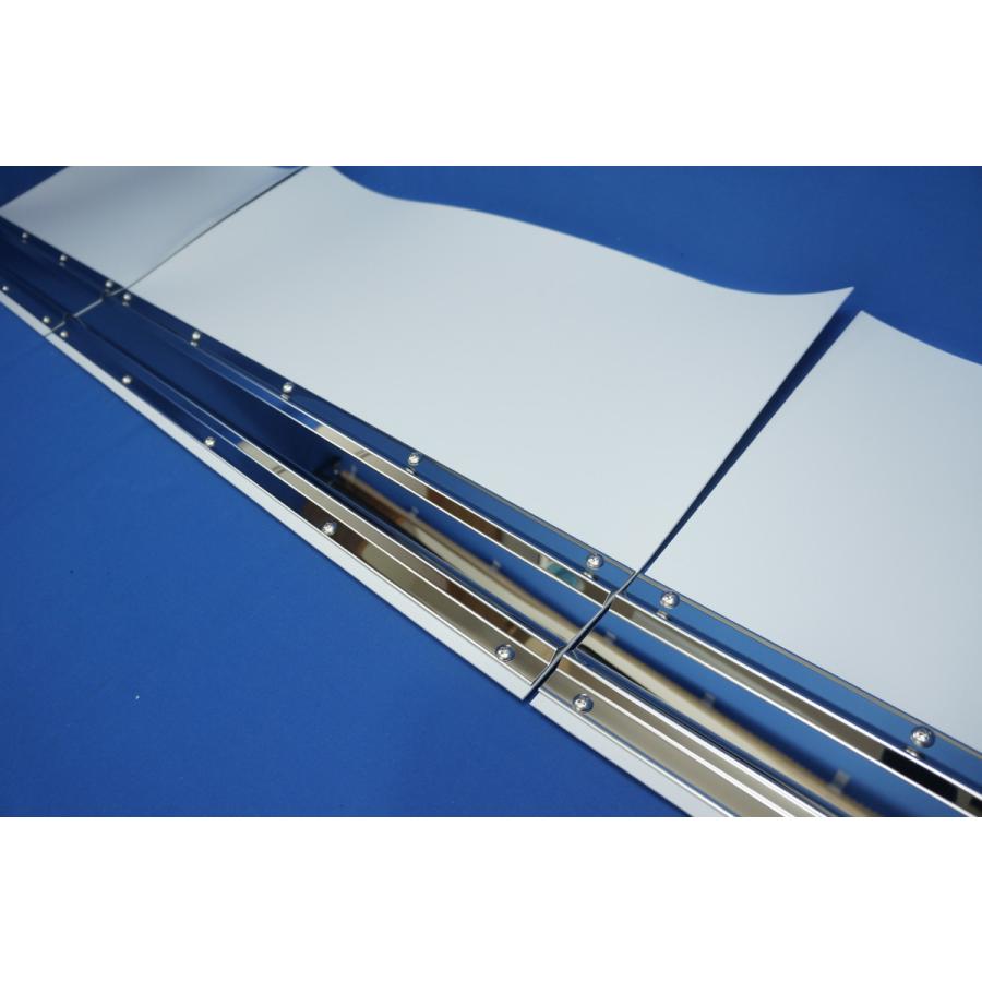 4t ワイド用 2190mm 3分割EVA ホワイト 3mm 泥除け 鏡面ステンセット