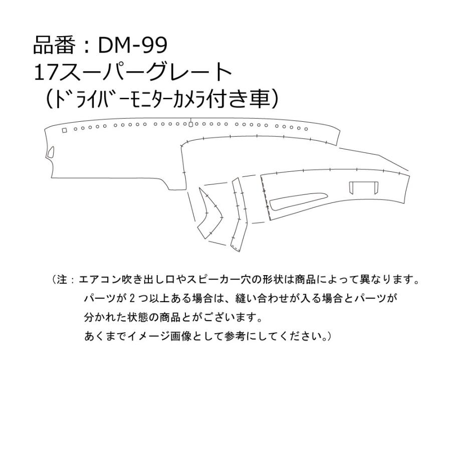 17スーパーグレート用 チンチラ ダッシュマット ネイビー : トラック