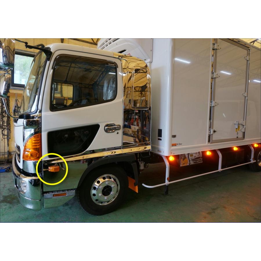 日野グランドプロフィア　レンジャー　イエローウィンカードアセット　メッキカバー付 日野自動車 フロント ウインカーカバー 日野 レンジャー グランド