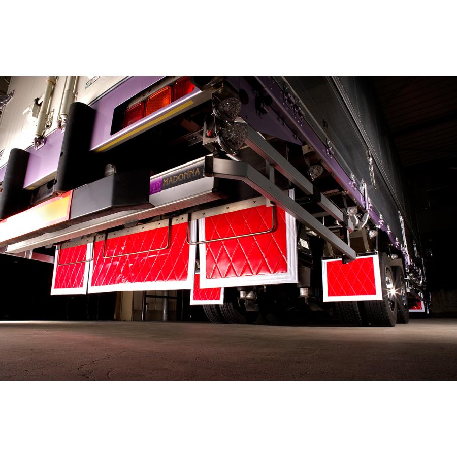 トラック　泥除け　大型用　レッド　新品 トラック 雅 北斗 泥除け 大型用3分割セット 全幅2400mm 高さ