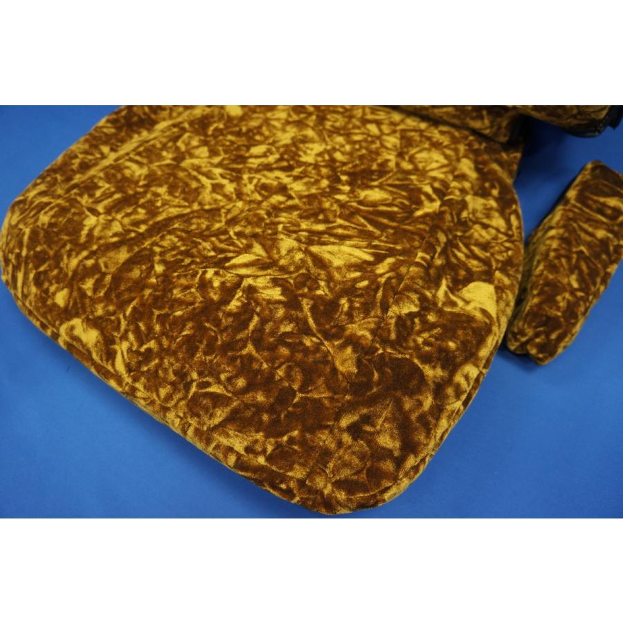 トラック 雅 ファイブスターギガ用チンチラシートカバーゴールド運転席