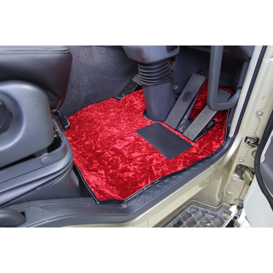 17スーパーグレート用 チンチラ フロアマット ビニール付き 運転席 レッド Miyabi Various Floormat9 トラックショップケンズ 通販 Yahoo ショッピング