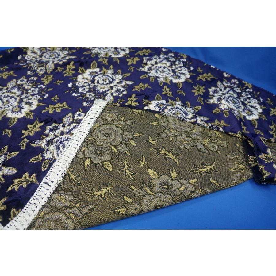 トラック 雅 マドンナ 3点式センターカーテン ネイビーブルー フレンジ