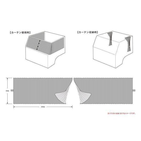 トラック 雅 仮眠カーテン アコーディオン式チンチラZERO レッド