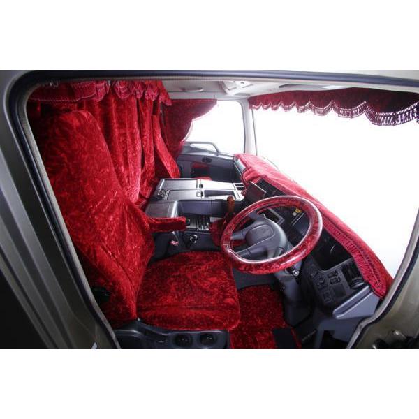 トラック 雅 チンチラ フロントカーテン ゴールド ストレートタイプ