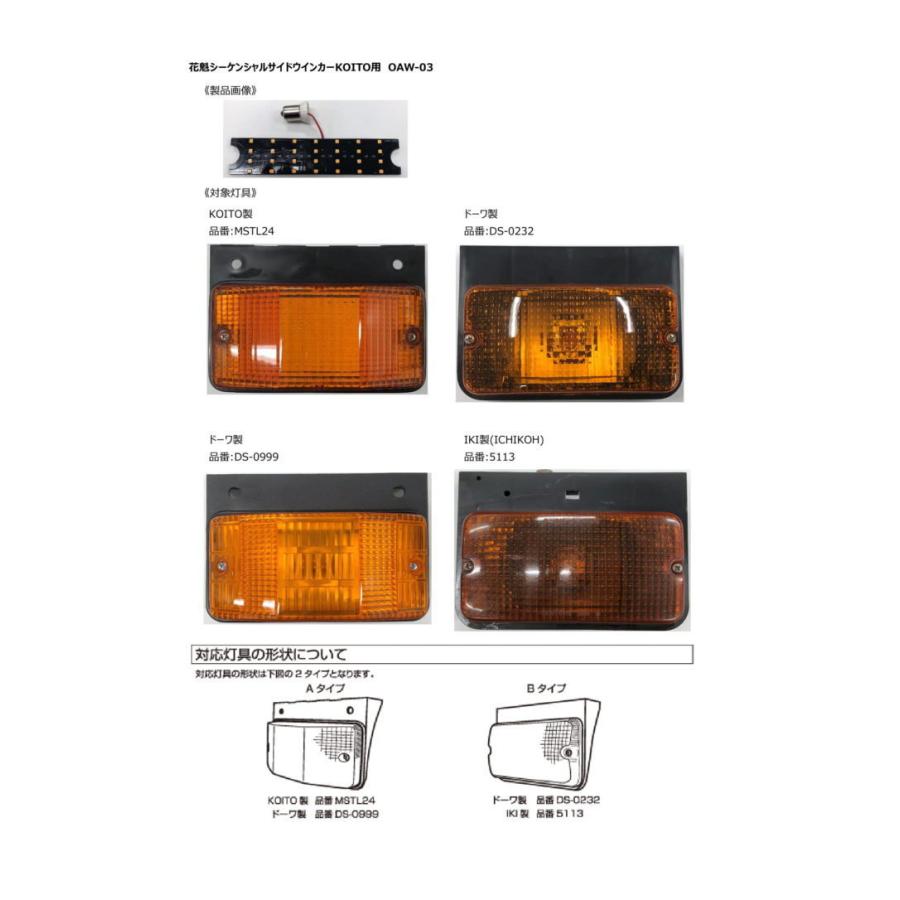日本ボデーパーツ工業 中間サイド用 花魁 LED シーケンシャル