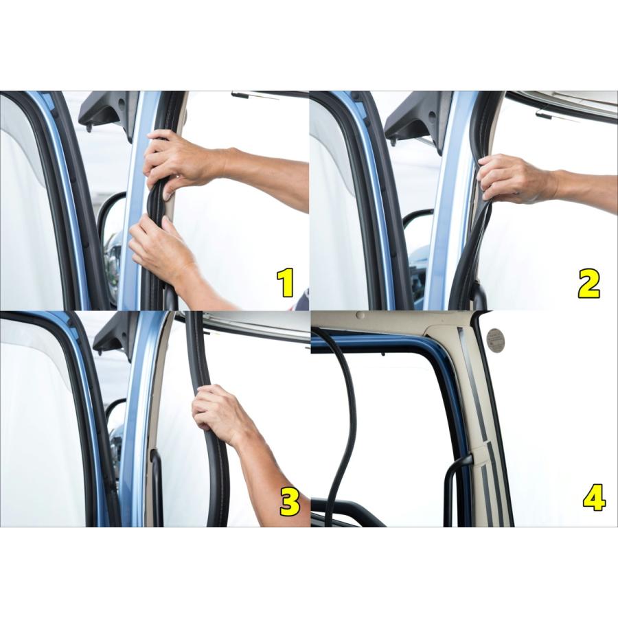 07スーパーグレート用 ピラーカバー セット 新格子 レッド : トラック