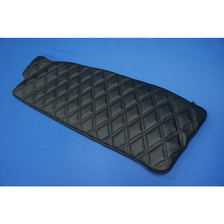 17スーパーグレート ハイルーフ用 月光ZEROダブル キルト サンバイザーカバー 運転席　艶消しブラック |  | 02