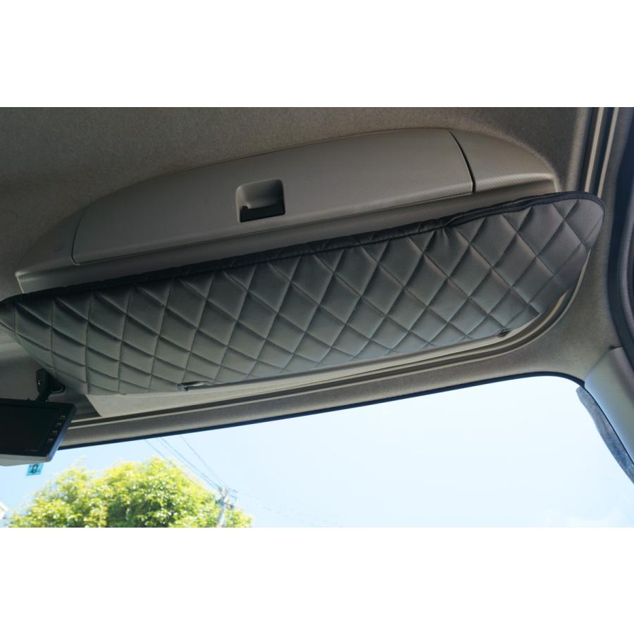 17スーパーグレート ハイルーフ用 月光ZEROダブル キルト サンバイザーカバー 運転席　艶消しブラック |  | 05
