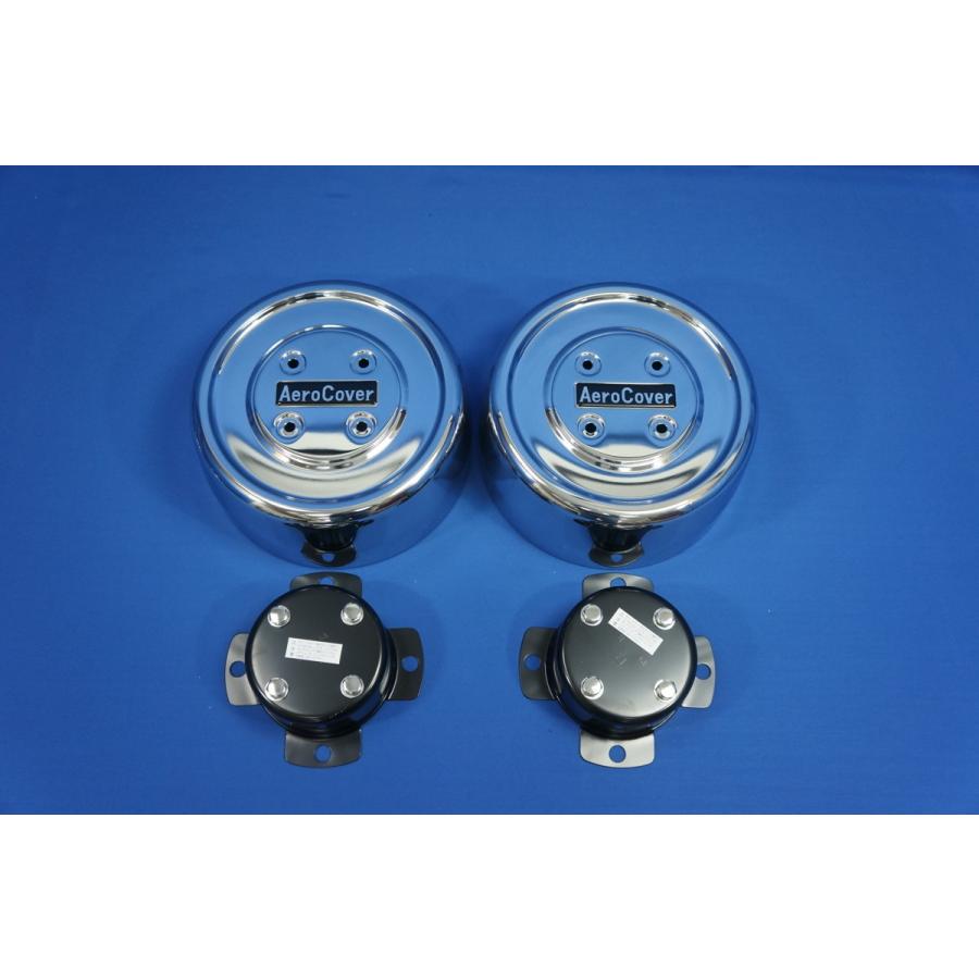 三菱 エアロセンターカバーリア用 三菱07スーパーグレート リア10穴用 エアロセンターカバー左右