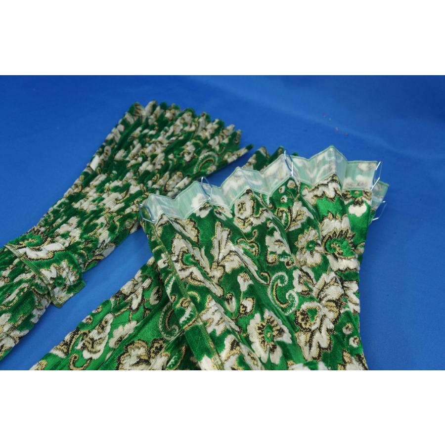 小雪 サイド リア カーテンセット 両面仕様 1100×700mm グリーン