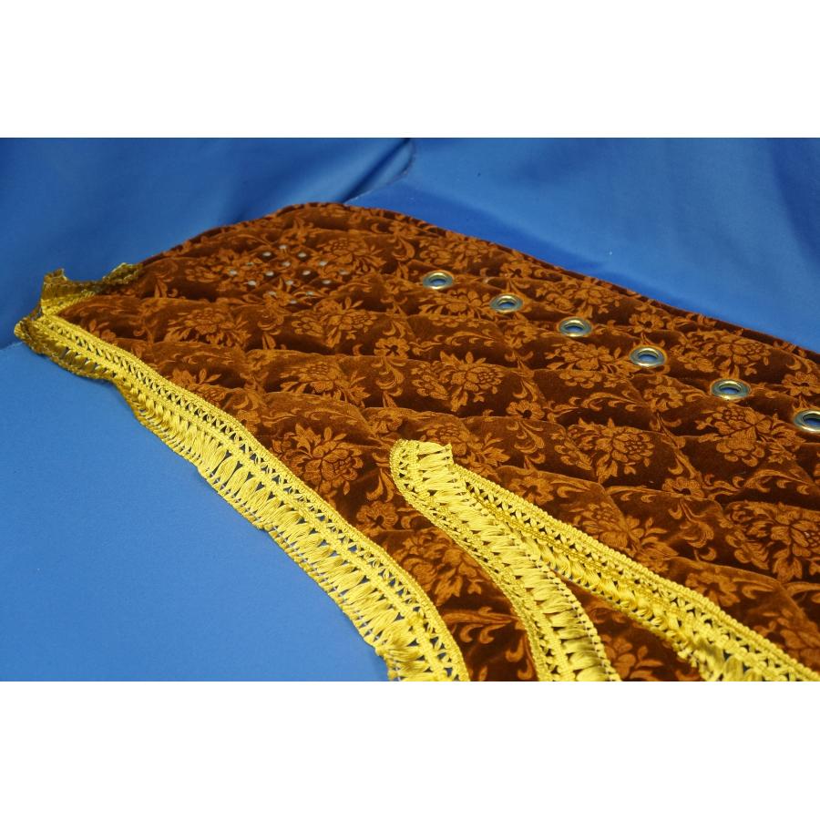 17プロフィア　ダッシュマット　ローレルゴールド 17プロフィア 小物入れ付き車用 ローレル 縦柄 ダッシュマット リング